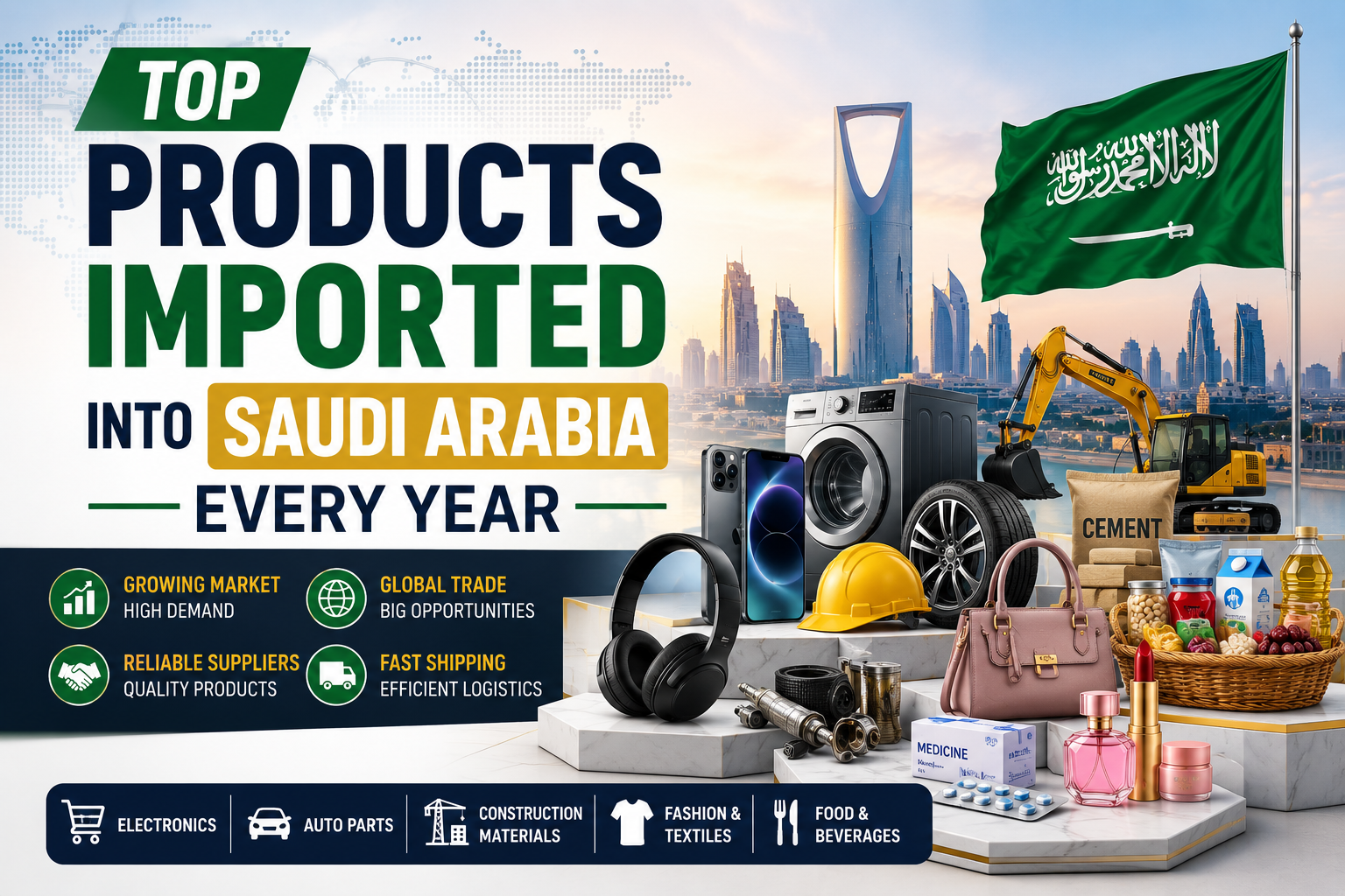 Top 7 Products Imported Into Saudi Arabia Every Year